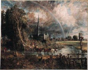 John Constable_Salisbury_meadows Church Painting